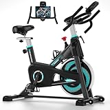 Heimtrainer Fahrrad, Advamsoler Spinning Bike Indoor Hometrainer Fahrrad mit Silent Belt Drive, LCD-Monitor für Cardio-Workout-Training im Heim-Fitnessstudio, 160 kg Belastbar