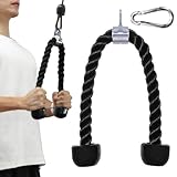 Fitarc Trizepsseil Kabelzug Aufsatz, 70 cm Trizepsseil für Kabelzugmaschine, Trizeps Pull Down Aufsatz für Home Gym Geräte, Latzug Aufsätze und Kabelzug Aufsätze für Fitnessstudio
