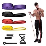 Widerstandsbänder Set-Pull Up Bänder mit 4 Widerstandsstufen 5-85 LBS für Männer Frauen, Übungsbänder Widerstand mit Türanker, Trainingsplakat Tasche für Körperdehnung, Pull Up Assist