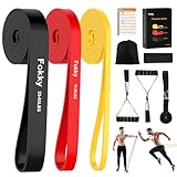 Fokky Fitnessbänder, Resistance Bands Set, Widerstandsbänder Fitnessband mit Türanker, Schutzpad und 2*Griffen, Gymnastikband für Krafttraining, Yoga, Pilates, Muskelaufbau