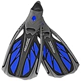 Aqua Speed INOX Unisex Flossen für bequemes Schnorcheln Tauchen Schwimmen | Taucherflossen | Schwimmflossen | Schnorchelflossen, grau/blau, 42/43