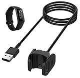 Ladegerät kompatibel mit Fitbit Charge 4 – USB Kabel 100cm Ladekabel Ersatz für Ladeadapter Ladestation Aufladekabel Adapter PHONILLICO