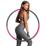 sinocare Hula Reifen Hoop, Slim Hoop Erwachsene Abnehmen Hoola Hoop Reifen Erwachsene 6 Segmente Können Getrennt Gefüllt Werden Gewichten Einstellbar 1,2kg Fitness Bauchformung