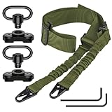 Taktischer Zweipunkt-Sling-2er-Pack Picatinny QD-Schling-Schwenk halterungen Verstellbarer Schulter Gurt für Gewehre-Schnell Spanner und Montage Basis inklusive