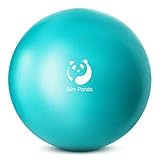 Slim Panda Gymnastikball Klein,23-25cm Pilates Ball mit Aufblasbarem Strohhalm,Soft Yoga Ball Exercise Aufblasbarer Ball für Senioren Therapie,Hause,Fitness,Balance Training (Blauer See)