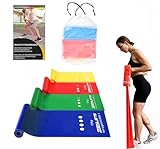 zenlete Fitnessbänder 4er Set 2,5 m lang – Widerstandsbänder Muskelaufbau, Yoga, Pilates & Physiotherapie, Original Fitness-Band Gymnastikband, extra langes Trainingsband mehr Bewegungsfreiheit