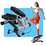 Niceday Mini Stepper für Zuhause | Up-Down Swing Stepper mit Power Ropes | Stepper Hometrainer mit LCD Display | 2 in 1 Trainingsgerät bis 100kg | Bein/Arm Trainer, Home Fitness Exercise