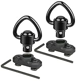 ANBOO 2 x Gewehrriemen Schnellverschluss für Mlok Rail, Sling Mount Adapter ACEXIER, Sling Swivel, Sling Swivel Stud Mount Adapter für Rail Quick Release QD Sling Swivel Mount Adapter