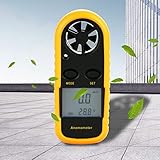 Temperaturmessendes Anemometer für Windgeschwindigkeit und CPU-Computerlüfter – Kompaktes Luftgeschwindigkeitsmessgerät