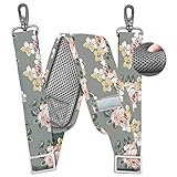 79 Zoll Schultergurt, Unbeweglichem Kissen und Zwei Balance-Schnallen Universal-Ersatzgurt mit Metall-Drehhaken für Laptoptaschen, Gepäcktaschen, Kamera, Umhängetasche (200cm,Helle Rose)