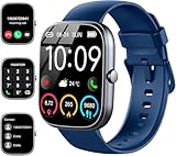 Smartwatch Damen Herren, 1.91'' Zoll HD Smart Watch mit Bluetooth Anrufe, Fitness Tracker Schrittzähler mit 110+ Sportmodi, Schlafmonitor SpO2 Herzfrequenz, IP68 Wasserdicht Fitnessuhr für Android iOS