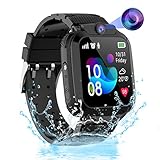 4G Smartwatch Kinder, Kinder Smartwatch mit GPS und Telefon, Wasserdicht Smart Watch Kinderuhr GPS mit IP68 SOS Anruffunktion Spiel Voice Chat Wecker Schulmodus Jungen Mädchen Student Geschenk