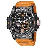 aswan watch Digitaluhr für Herren mit Wecker,Stoppuhr,Licht,Datum-Sport Armbanduhr mit Silikonarmband