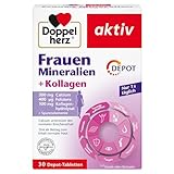 Doppelherz Frauen Mineralien + Kollagen - Calcium, Folsäure, Kollagenhydrolysat + Spurenelemente - 30 DEPOT-Tabletten