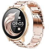 Giaogor Armband Kompatibel mit AGPTEK LW11, Classic Edelstahl Uhrenarmband für AGPTEK LW11 Smartwatch (Roségold)