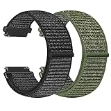Vodtian 24mm Nylon Armband Kompatibel mit Suunto 9/9 Baro/9 Titanium/9 GPS/Suunto 7/D5/ Spartan Sport/Traverse 24mm/Ticwatch Pro 5/Fossil Q Machine Hybrid/Nate Hybrid, Uhrenarmband für Damen Herren