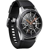 Samsung Galaxy Watch, Runde Bluetooth Smartwatch Für Android, drehbare Lünette, Fitness-tracker, 46mm, ausdauernder Akku, Silber (Deutche Version)