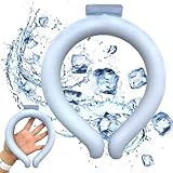 Nackenkühlschlauch, wiederverwendbar, tragbar, kühlende Nackenwickel für Sommerhitze und Kühlung beginnt bei 28 °C, Linderung bei Hitzewallungen und Fieber, intelligentes Eis-Nackenband für alle