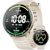 Parsonver Smartwatch Herren Damen, Eingebautes GPS, 5 ATM wasserdichte Schwimmuhr für Pool/Offenen Gewässern, Fitnessuhr mit AMOLED Display, 100+ Sportmodi, Herzfrequenz (Französisch Grau, 42 mm)