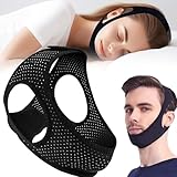 Kinnband Schlafapnoe,Schnarchen Verhindern,Kinnriemen Schnarchen,Chin Strap,Snti Schnarch,Herren Snoring Gegen Schlafmaske Hilfsmittel,Schnarchstopper Sleeping aids,Stirnband Chnarchstopper,Schwarz