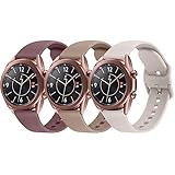 Vancle 3Pack für Samsung Galaxy Watch 3 41mm Armband Damen Herren,Silikon Sport Ersatzarmbänder Uhrenarmband für Samsung Galaxy Watch 3 Armband 41mm(Starlight/Milchtee/Violett)