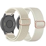 TUCOMO Dehnbares Nylon Armband Kompatibel mit Garmin Vivoactive 4S/Venu 3S/Venu 2S/Vivomove 3S, 18mm Geflochtenes Loop Elastische Ersatzband für Garmin Forerunner 255S/265S Herren Damen