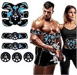 Yonars EMS Trainingsgerät, Elektrischer Muskelstimulator mit 8 Modi & 29 Stufen USB-Wiederaufladbarer Tragbarer Bauchmuskeltrainer Elektrostimulation für Bauch,Arm,Bein