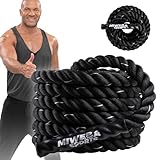 Miweba Sports Battle Rope BR-100 | 9m / 12m - Trainingsseil - Schlachtseil - Schwingseil - Fitnessseil - Battle Ropes - Fitness Seil - Schlagseil - Schwungseil - Sportseil - Indoor & Outdoor (9.0 m)