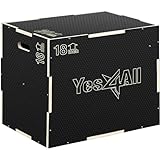 Yes4All MUN4 Mun4 3-in-1 Aufbewahrungsbox aus Holz, 50.8 x 45.7 x 40.6 cm, A. Rutschfestes Schwarz, XL