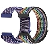 Runostrich 22mm Nylon Armband Kompatibel mit Samsung Galaxy Watch 3 45mm/Galaxy Watch 46mm/Gear S3 Frontier/Garmin Venu 3/2/Vivoactive 4/Forerunner 570(47mm)/Amazfit Bip 6/5/GTR 4/3/2/Balance
