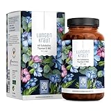 Lungenkraut Kapseln - 120 Stück mit 300mg pro Tagesdosis - Lungenkraut (Lungwort) Atem Komplex ergänzt mit Thymian, Eukalyptus, NAC & Vitamin B2 - Vegan & ohne Zusätze