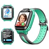 imoo Watch Phone Z1, 4G-Smartwatch Kinder mit HD-Videoanrufen, Smartwatch für Kinder mit GPS-Echtzeitortung, IPX8-Wasserbeständigkeit (Grün)
