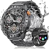 DEKELIFE Smartwatch Herren mit Telefonfunktion, 1,43' AMOLED Always-On Display Armbanduhr, 70+ Sportmodi Uhren Herren mit Herzfrequenz, SpO2, Schlafmonitor, IP68 Wasserdicht Android und iOS, Schwarz