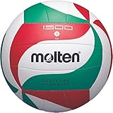 molten Volleyball V5m1500 Ball, Weiß/Grün/Rot, 5