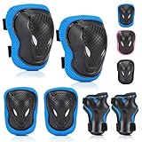 BURSUN Knieschoner Kinder, Verstellbare Knieschützer Ellenbogenschoner Handgelenkschoner, Schoner Schützer Inliner Kinder, Protektorenset für Inliner Skaten Roller Skateboard Rollschuhe