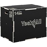 Yes4All CFL8 3 in 1 Plyo Box aus Holz mit rutschfester Oberfläche, 40,6 cm x 35,5 cm x 30,4 cm, Plyometric Box Plattform für Sprungtraining, Jump Boxes für Home Gym Übung und Outdoor Workout