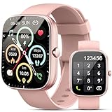 Smartwatch Damen Herren, 1,91'' HD Großbildschirm Fitness Tracker, Telefonfunktion Smart Watch, 100+ Sportmodi Schrittzähler/Fitnessuhr/Pulsuhr/Schlaftracker, IP68 Wasserdicht Sportuhr für iOS Android