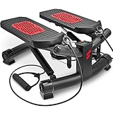 Sportstech 2in1 Twister Stepper mit Power Ropes - Deutsche Qualitätsmarke - STX300 Drehstepper & Sidestepper für Anfänger & Fortgeschrittene, Up-Down-Stepper mit Display, Hometrainer Widerstand