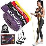 VISOKRAFT Widerstandsbänder – Resistance Bands – Fitnessbänder Set + Übungsposter – Krafttraining - Pilates-Set