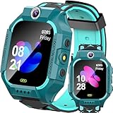 Retoo Smartwatch Kinder Smart Watch Armbanduhr mit GPS Camera SIM für Kinder Mädchen Jungen Ab 3 Jahre Touchscreen Sport Fitness Armband Geschenk Call Android iOS Blau