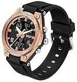 Armbanduhr Damen Uhr Digital Damenarmbanduhr Mädchen Damenuhr mit Silikonarmband 5 ATM Wasserdicht Digitaluhr Jungen Kinderuhr Junge Uhren Kids Watch Sportuhr Stoppuhr Wecker Kalender Datum LED Licht