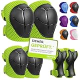 iMoebel Schonerset 6er Protektoren Schützer Set, Inliner Schutzausrüstung Protektorenset Kinder, Knieschoner Ellenbogenschoner Handschoner Verstellbar für Skaten Roller Skateboard