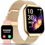 Smartwatch Damen mit Telefonfunktion 1,91' Zoll Touchscreen Fitness Tracker 200+ Sportmodi IP68 Wasserdicht Fitnessuhr mit Herzfrequenz SpO2 Schlafmonitor Schrittzähler Smart Watch für iOS Android