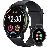 Parsonver Smartwatch Herren mit Telefonfunktion, Fitnessuhr Damen Herren mit Schrittzähler, 100+ Sportmodi, IP68 Wasserdicht, Sportuhr mit Herzfrequenz Schlafmonitor, für Android & iOS,Schwarz,SPROD1