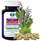 SALBEI Salbeiblätter 180 KAPSELN gegen Schwitzen & natürliche Hilfe bei Hitzewallungen + Nachtschweiß + Blähungen. 100% NATUR pur! KEIN Extrakt! Ohne ZUSATZSTOFFE! 27265-180