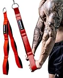 MANUEKLEAR Trizepsseil Kabelbefestigung mit größerem Bewegungsbereich, Trizeps-Pull-Down-Seil für Push-Downs, Crunches, Facepulls für professionelles Fitnessstudio