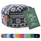 #DoYourYoga rundes Yogabolster - waschbarer Bezug, Bio-Dinkelspelz (KBA) Füllung, 30 x 15 cm, Yoga Kissen für Yin Yoga & Meditation - Style (1)