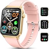 Smartwatch Herren Damen, 1,85' HD Smartwatch Damen mit Telefonfunktion, Smart Watch Fitnessuhr 113+ Sportmodi, IP68 Wasserdicht, Sportuhr mit Herzfrequenz Schlafmonitor Schrittzähler, für Android iOS