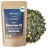 BIO Bittertee mit Löwenzahn, Wermut, Mariendistel und weiteren leckeren Bitterkräutern - Bitterstoff Kräutertee 100g Intensität: Stark