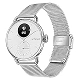 TRUMiRR Kompatibel mit Withings ScanWatch 38mm Armband, 18mm Mesh Gewebtes Edelstahl Armband Quick Release Metall Uhrenarmband für Withings Steel HR 36mm / Move/Steel Smartwatch